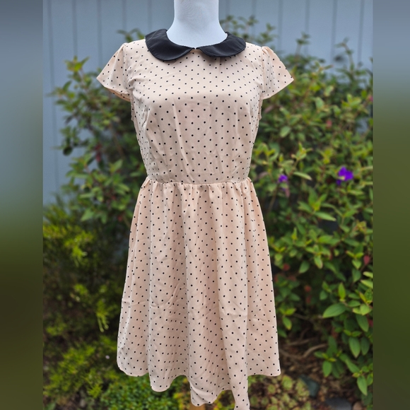Polka Dot Peter Pan Collar Dress. By Allegra K Size XS - Picture 6 of 6